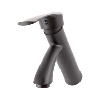 Rubinetto per lavabo Ottone/zinco, nero, acqua calda-fredda