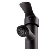 Rubinetto per lavabo Ottone/zinco, nero, acqua calda-fredda