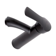 Rubinetto per lavabo Ottone/zinco, nero, acqua calda-fredda