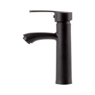 Rubinetto per lavabo Ottone/zinco, nero, acqua calda-fredda