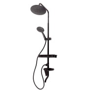Set doccia in ottone/zinco - Acciaio inossidabile- ABS, Nero