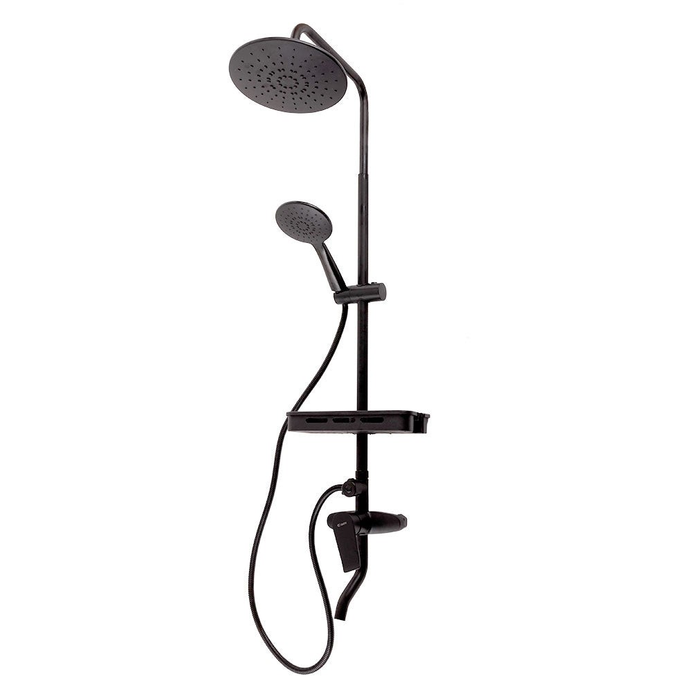 Set doccia in ottone/zinco - Acciaio inossidabile- ABS, Nero
