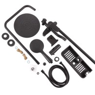 Set doccia in ottone/zinco - Acciaio inossidabile- ABS, Nero