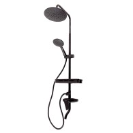 Set doccia in ottone/zinco - Acciaio inossidabile- ABS, Nero