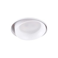 Faretto Circolare Alluminio bianco Inclinabile Ø75mm