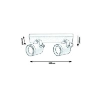 RABALUX Applique da esterno "Elva" 2xGU10 IP44