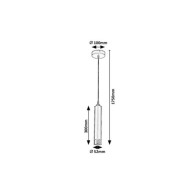 Lampada a sospensione RABALUX "Zircon" 1xGU10 IP20