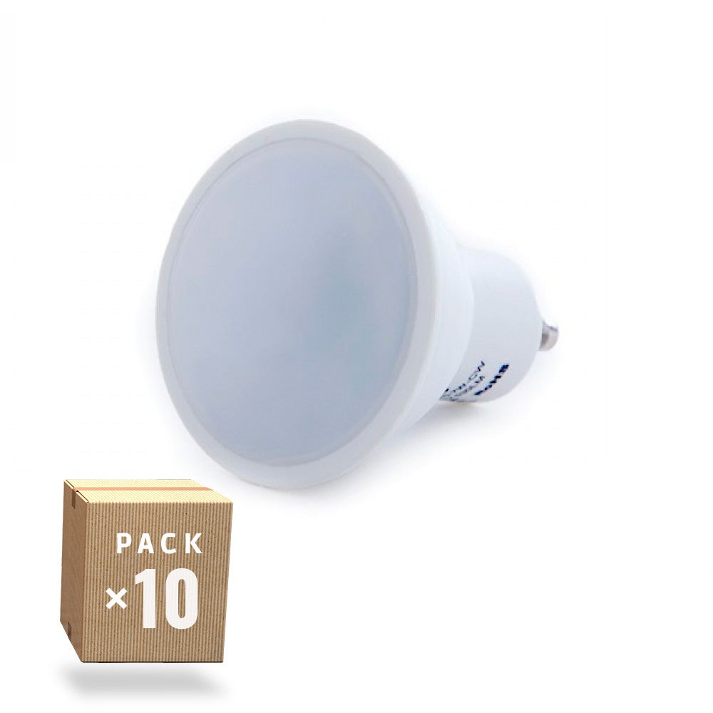 Confezione da 10 lampadine LED GU10 7W 486Lm 2700ºK 10 40. Confezione da 10 lampadine LED GU10 7W 486Lm 2700ºK 10 40.