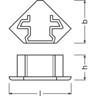 Strisce LED Ledvance End Cap Profilo Medio -PM03/EC Confezione 2