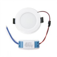 Faretto LED Downlight 6W 600Lm 4200ºK Vetro Circolare Ø95Mm