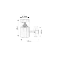 RABALUX Lampada da parete a LED "Lisbona" 7W 560Lm 4000ºK IP54