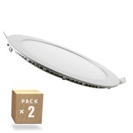 Confezione da 2 pannelli LED 18W 1800Lm 4200ºK Circolari 40.