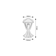 RABALUX "Paravento" Faro da esterno 1xE27 IP44