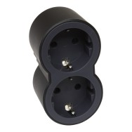 LEGRAND-Adattatore doppio 2X2P+T ingresso frontale.