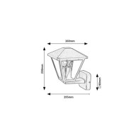RABALUX "Paravento" Lampada da parete per esterno 1xE27 IP44