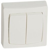 LEGRAND-Interruttore doppio - Oteo - 10A - Monoblocco - Bianco