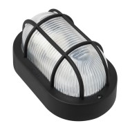 Lampada da parete da giardino E27 IP44 nera senza lampadina