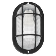 Lampada da parete da giardino E27 IP44 nera senza lampadina