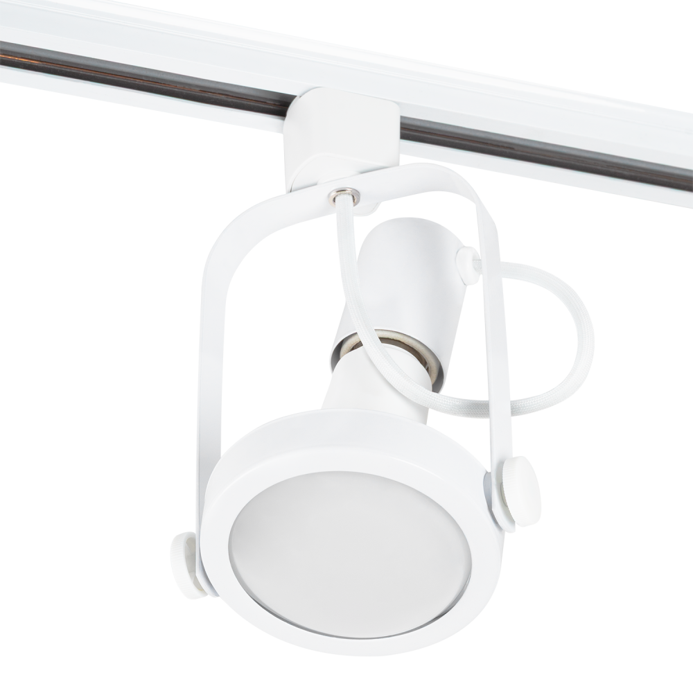 E27 Faretto da Binario Monofase Senza Lampadina Bianco E27 Faretto da Binario Monofase Senza Lampadina Bianco