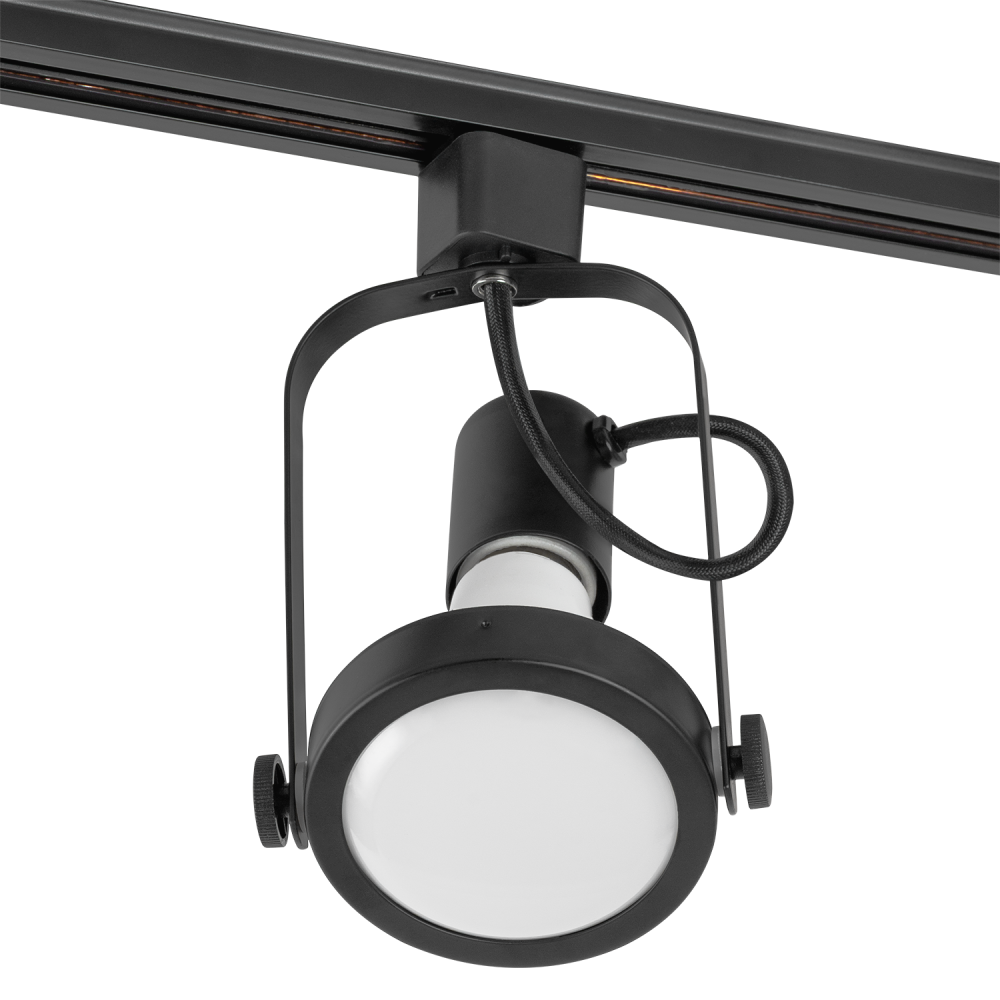 Faretto da Binario Monofase E27 Senza Lampadina Nero Faretto da Binario Monofase E27 Senza Lampadina Nero