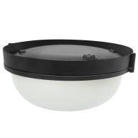 Lampada da parete da giardino E27 IP44 nera senza lampadina