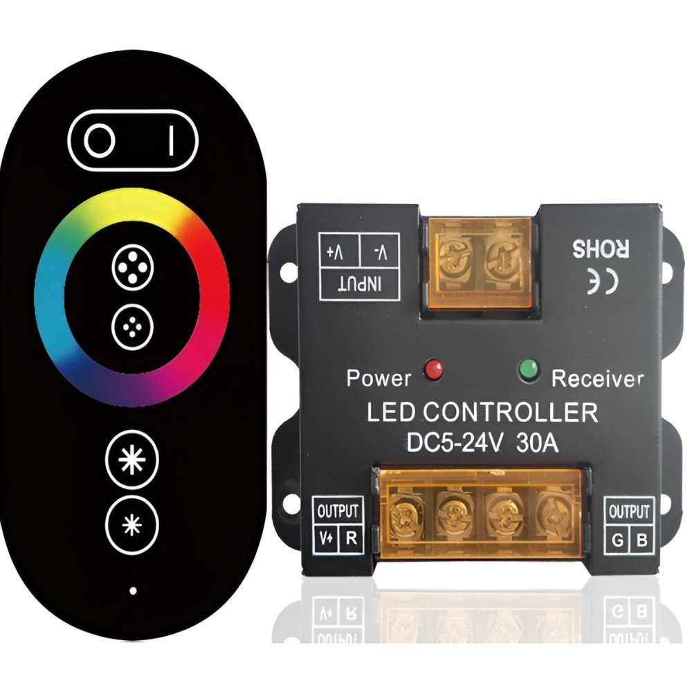 Custodia in metallo per controller LED touch RGB RF Custodia in metallo per controller LED touch RGB RF