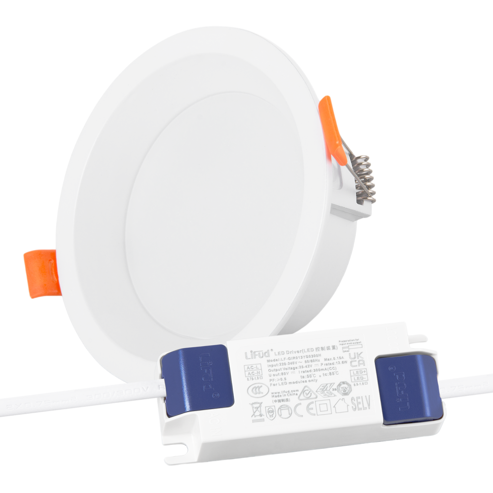 Faretto LED Downlight 12W 140Lm/W Driver LIFUD Flicker Free Faretto LED Downlight 12W 140Lm/W Driver LIFUD Flicker Free