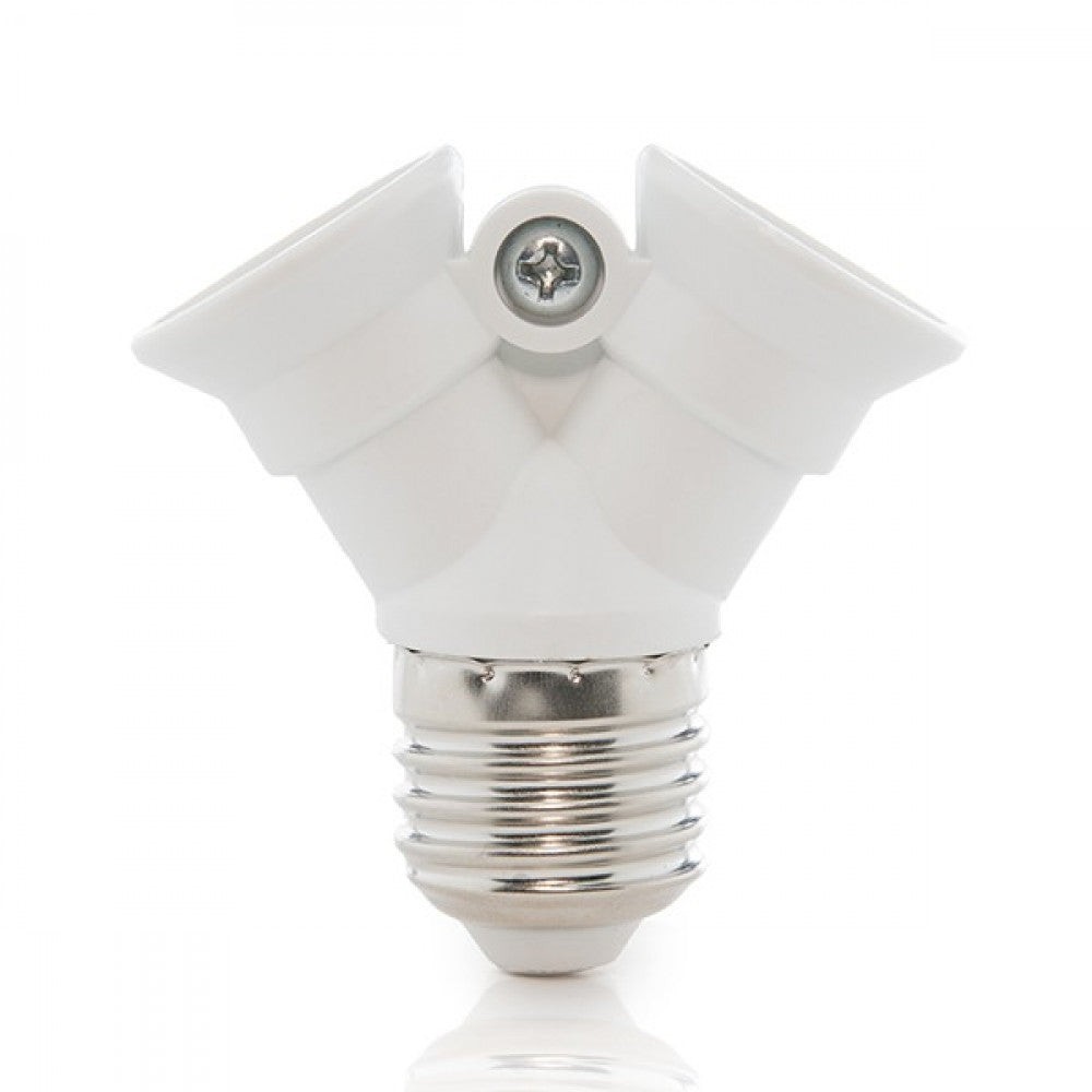 Adattatore E27 a 2 X E14