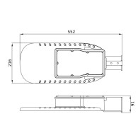 LEDVANCE AREA Lampione stradale LED 120W 15000Lm 3000K 150 x