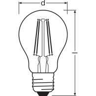 Ledvance/Osram Lampadina LED "Classic" E27 4W 410Lm 2400K 300º
