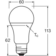 Lampada/lampadina LED LEDVANCE Classe di valore CLASSIC A 75 FR