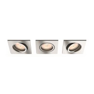 Set di 3 Incasso Philips "Donegal" Piazza Cromato GU10