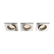 Set di 3 Incasso Philips "Donegal" Piazza Cromato GU10