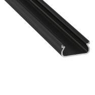 KIMERA-ORRE Profilo in alluminio anodizzato nero con diffusore