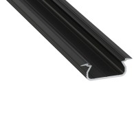 KIMERA-SELDE Profilo in alluminio anodizzato nero con diffusore