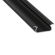 KIMERA-SELDE Profilo in alluminio anodizzato nero con diffusore