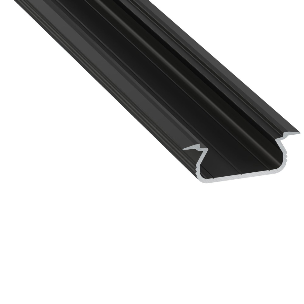 KIMERA-SELDE Profilo in alluminio anodizzato nero con diffusore