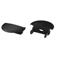 KIMERA-SELDE Profilo in alluminio anodizzato nero con diffusore