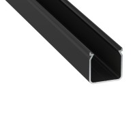 KIMERA-HELSE Profilo in alluminio anodizzato nero con diffusore