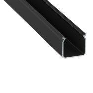 KIMERA-HELSE Profilo in alluminio anodizzato nero con diffusore