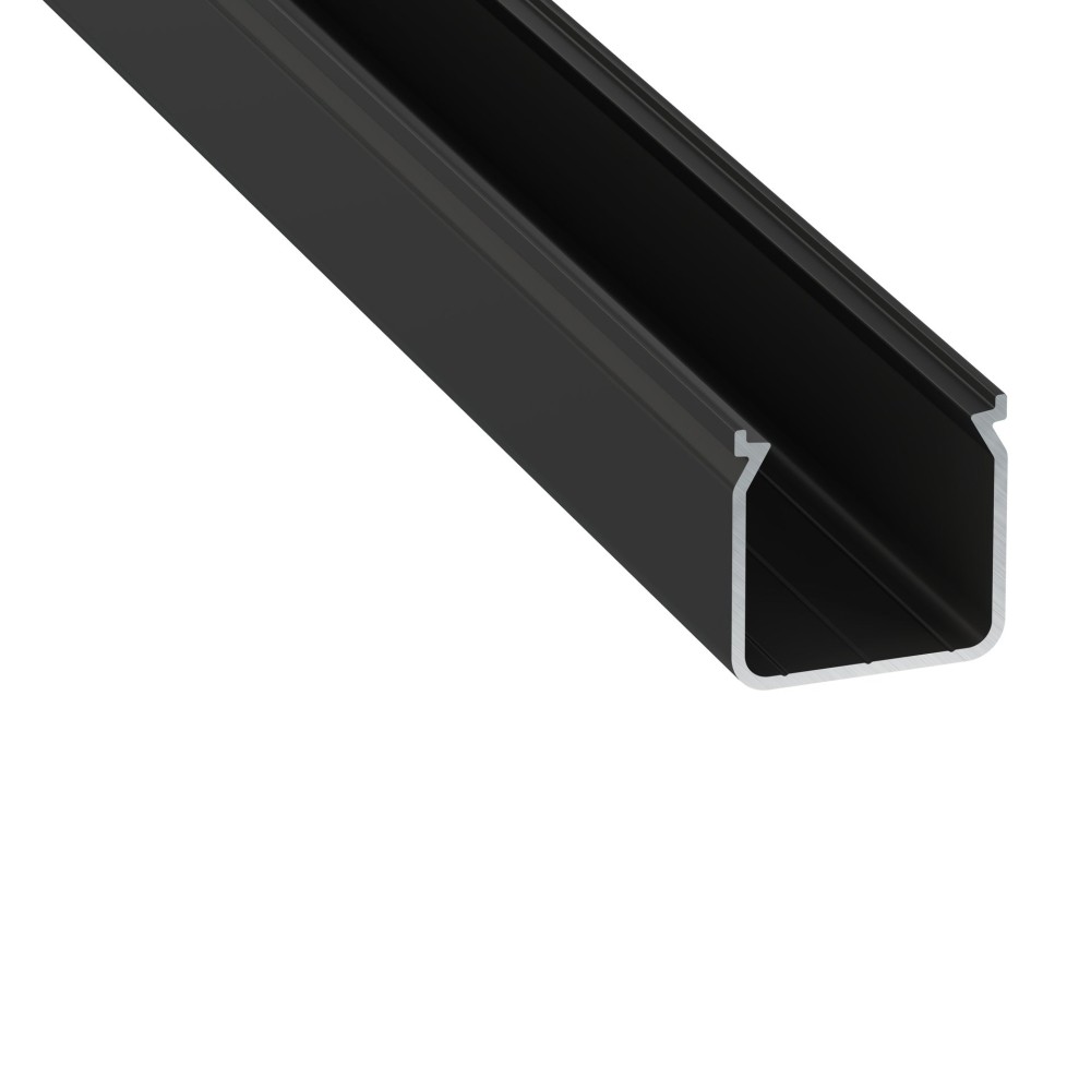 KIMERA-HELSE Profilo in alluminio anodizzato nero con diffusore KIMERA-HELSE Profilo in alluminio anodizzato nero con diffusore