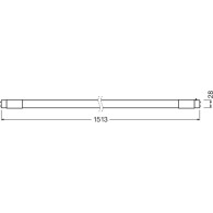 Tubo LED T8 Ledvance/Osram G13 24W 3600Lm 6500K 190º IP20