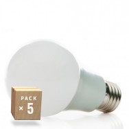 Confezione da 5 lampadine LED E27 7W 589Lm 2700ºK 40.