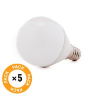 Confezione da 5 Lampadine LED E14 7W 486Lm 2700ºK 40.