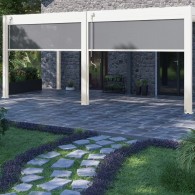 Tenda laterale manuale 3M Ombréa S2 - Bianco