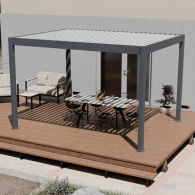 Pergola bioclimatica Ombréa autoportante Motorizzata 3x4M -