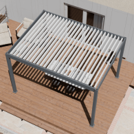 Pergola bioclimatica Ombréa autoportante Motorizzata 3x4M -