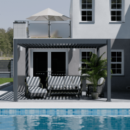 Pergola bioclimatica Ombréa autoportante Motorizzata 4x4M -