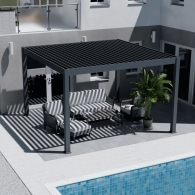 Pergola bioclimatica Ombréa autoportante Motorizzata 4x4M -