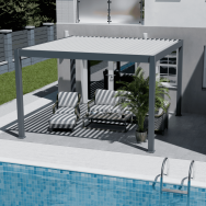 Pergola bioclimatica Ombréa autoportante Motorizzata 4x4M -